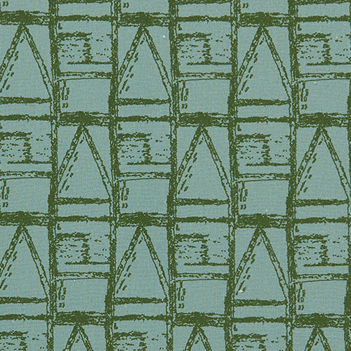 Buoy pattern home interiors decor fabric for curtains, blinds and upholstery in Sea Foam and Olive Green ships from Canada worldwide including the USA