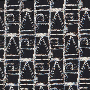 Buoy Home decor Interiors fabric for curtains, blinds and upholstery in black and white ships from Canada