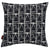 Buoy pattern decorative throw pillow in Black and White ships from Canada worldwide including the USA 45x45cm (18x18")