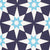 Cadiz Geometric Star Pattern Cotton Linen Fabric by the Meter in Dark Aubergine Purple and Turquoise 