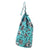 Corsica Floral Pattern Cotton Linen Laundry & Storage Bag Pacific Turquoise Blue ships from Canada (USA)