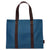 Eileen Resin Coated Cotton Canvas Tote Bag in Dark Petrol Blue