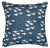 Geese Pattern Cotton Linen Cushion in Dark Petrol Blue 45x45cm