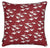Geese Bird Pattern Cotton Linen Decorative Throw Pillow in Dark Vermilion Red 45x45cm (18x18")