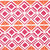 Glasswork Geometric Pattern Cotton Linen Fabric by the Meter in Bright Fuchsia Pink & Pumpkin Orange 