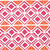 Glasswork Geometric Pattern Cotton Linen Fabric by the Meter in Bright Fuchsia Pink & Pumpkin Orange 