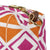 Glasswork Geometric Pattern Canvas Wash (toiletry) Bag in Bright Fuchsia Pink - Pumpkin Orange