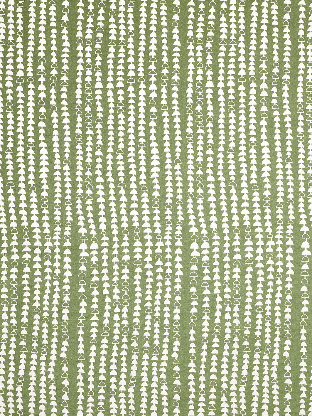 Hopi Graphic Strung Bead Pattern Linen Cotton Fabric in Pale Avocado Green