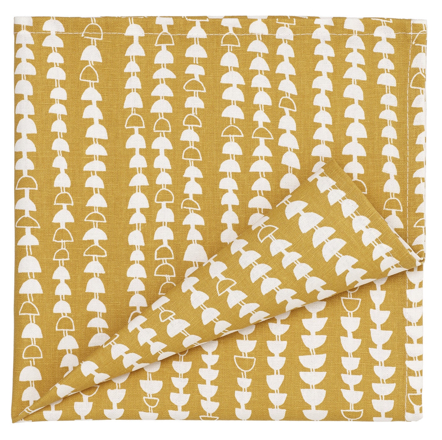 Hopi Pattern Cotton Linen Napkin in Mustard Gold