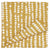 Hopi Pattern Cotton Linen Napkin in Mustard Gold