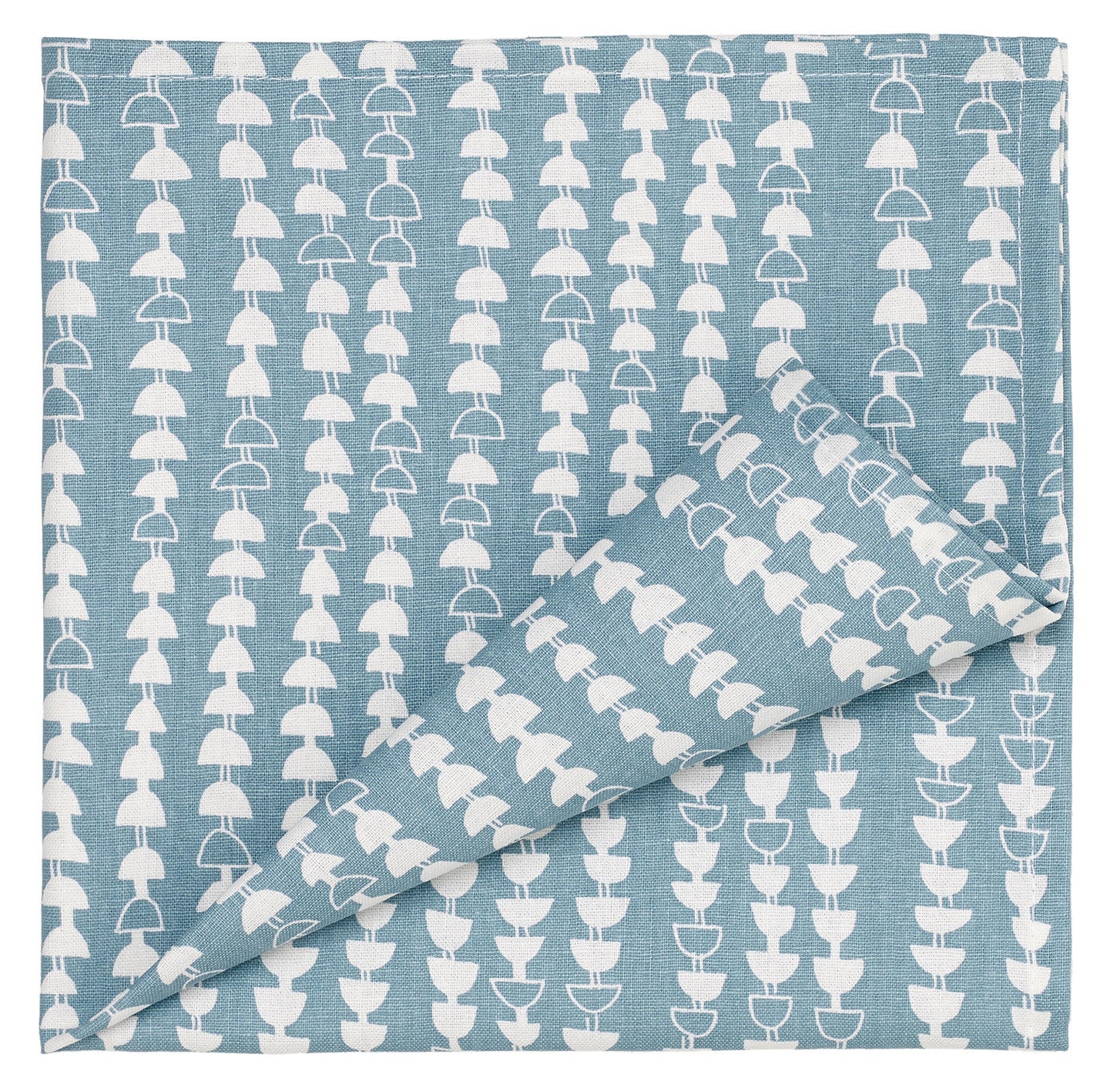 Hopi Patterned Cotton Linen Napkin in Light Chambray Blue