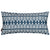 Tiki Huts Pattern Rectangle Lumbar Throw Pillow Linen Cushion in Dark Petrol Blue 30x60cm 12x24" Canada USA