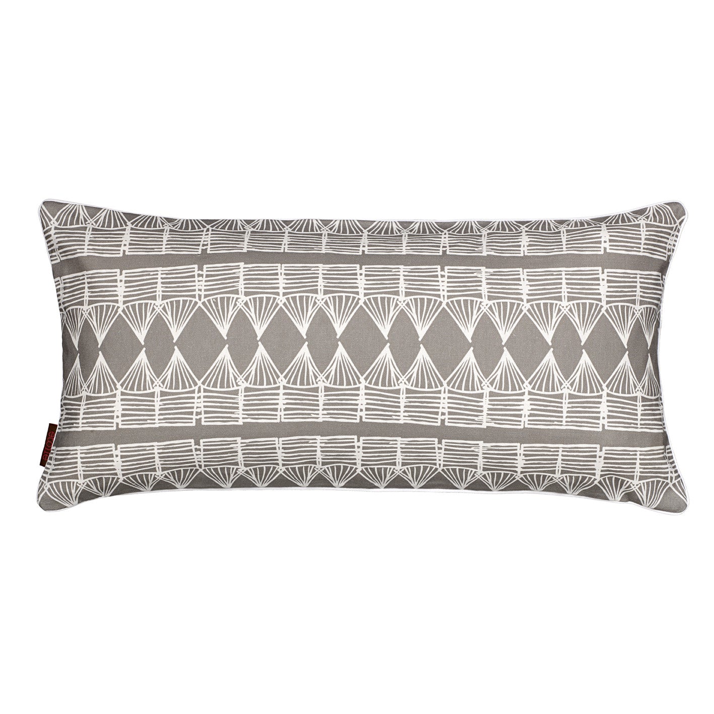 Tiki Huts Pattern Rectangle Decorative Throw Pillow in Light Dove Grey 30x60cm 12x24"