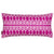 Tiki Huts Pattern Rectangle Lumbar Throw Pillow Linen in Hot Fuchsia Pink 30x60cm 12x24" canada USA