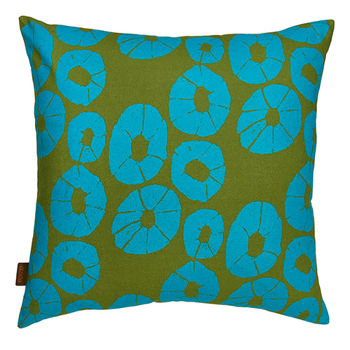 Jellyfish-decorative-throw-pillow-olive-green-turquoise-blue-canada-usa-55cm-22"