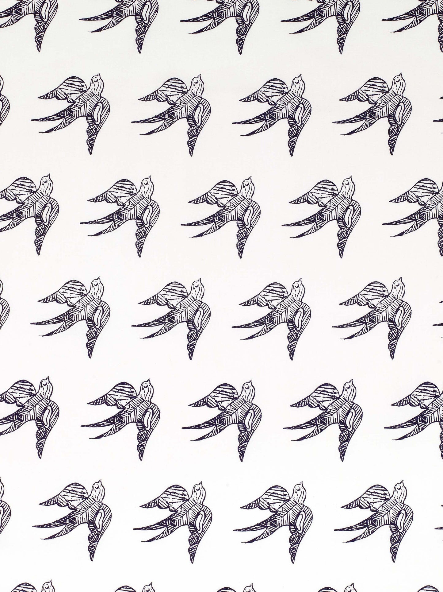 Katia Swallow Bird Pattern Linen Cotton Home Decor Fabric by the Meter or by the yard in Aubergine Purple for curtains, blinds, upholstery ships form Canada (USA)