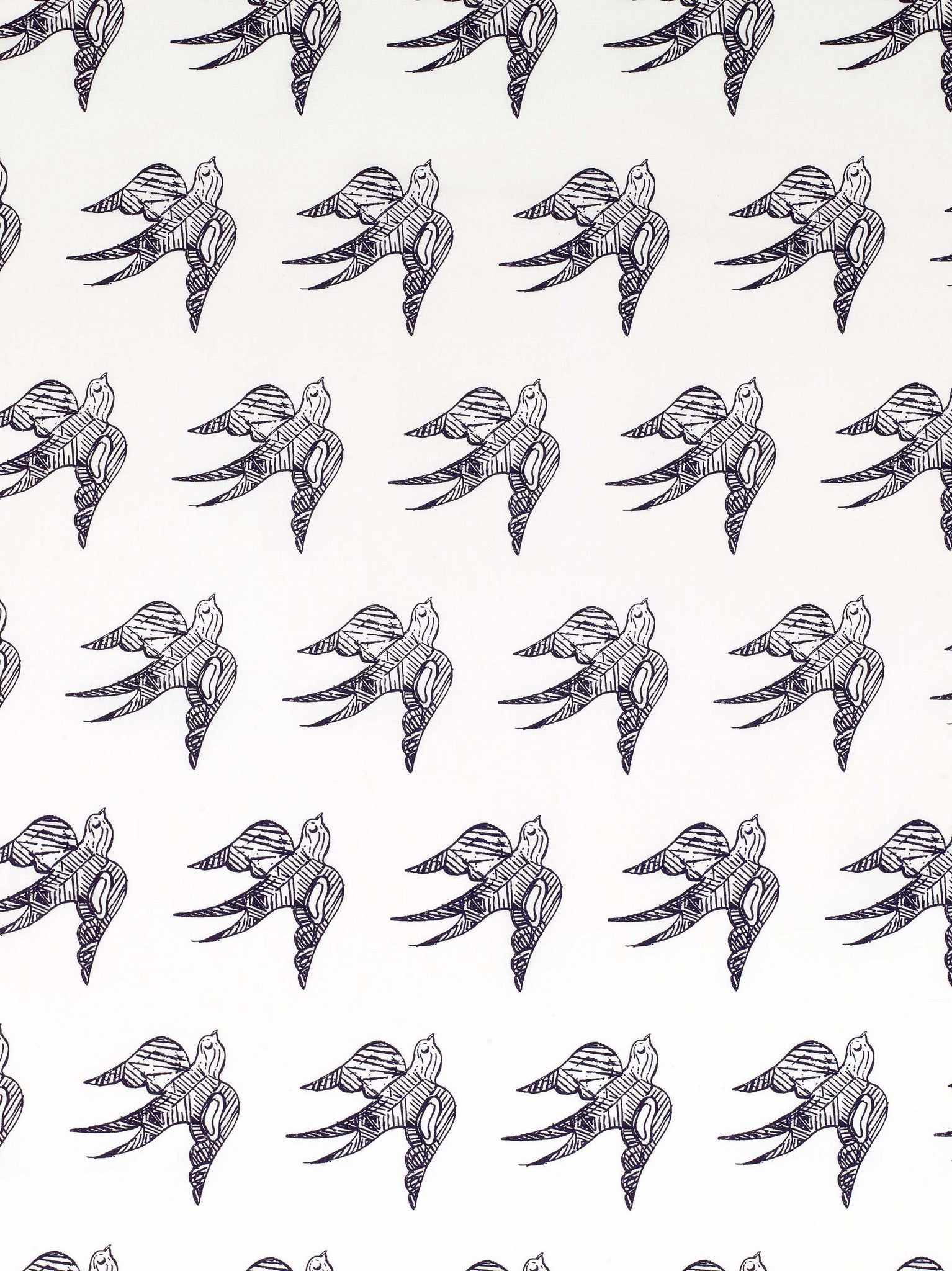 Katia Swallow Bird Pattern Linen Cotton Home Decor Fabric by the Meter or by the yard in Aubergine Purple for curtains, blinds, upholstery ships form Canada (USA)