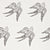 Katia Swallow Bird Pattern Linen Cotton Home Decor Fabric by the Meter or yard for curtains, blinds, upholstery in Stone Grey ships from Canada (USA)