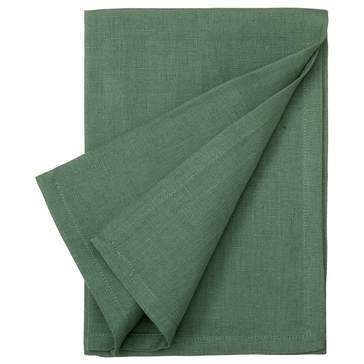 Cotton Linen Union Napkins in Dark Moss Green