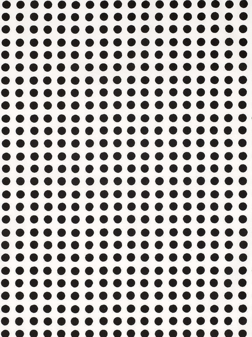 London Polka Dot Pattern Cotton Linen Home Decor Fabric by the Meter or by the yard for curtains, blinds, upholstery in Black ships from Canada (USA)