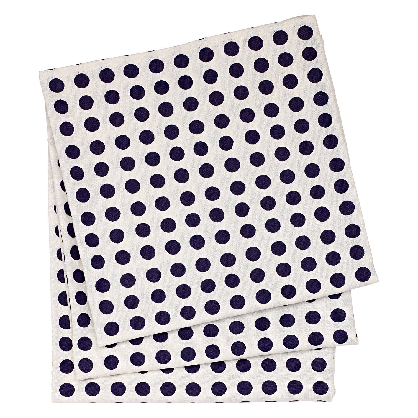 London Polka Dot Linen Tablecloth in Dark Aubergine Purple