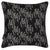 Maricopa Graphic Grass Pattern Linen Decorative Throw Pillow - Black 45x45cm (18x18")