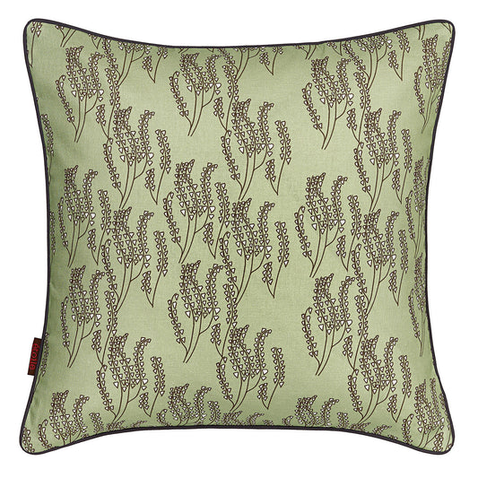 Maricopa Grass Pattern Linen Cotton Decorative Throw Pillow in Light Eau de Nil Green 45x45cm (18x18")