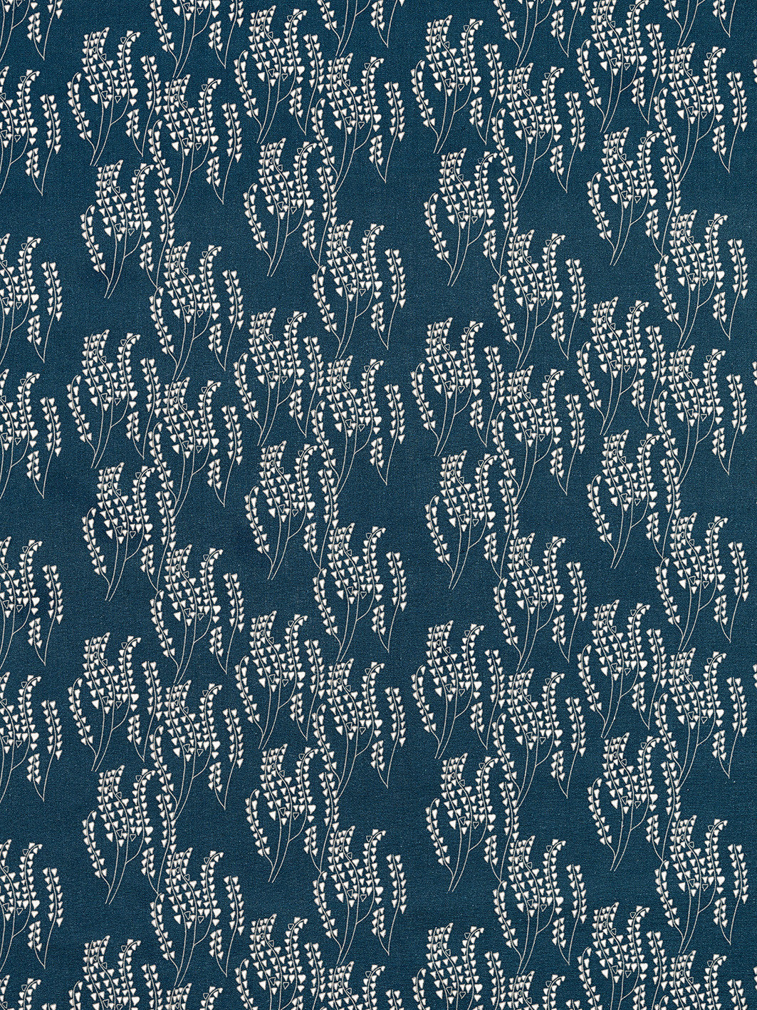 Maricopa Graphic Floral Pattern Cotton Linen Home Decor Fabric by the meter or by the yard for curtains, blinds or upholstery in Dark Petrol Blue and Grey ships from Canada worldwide (USA)