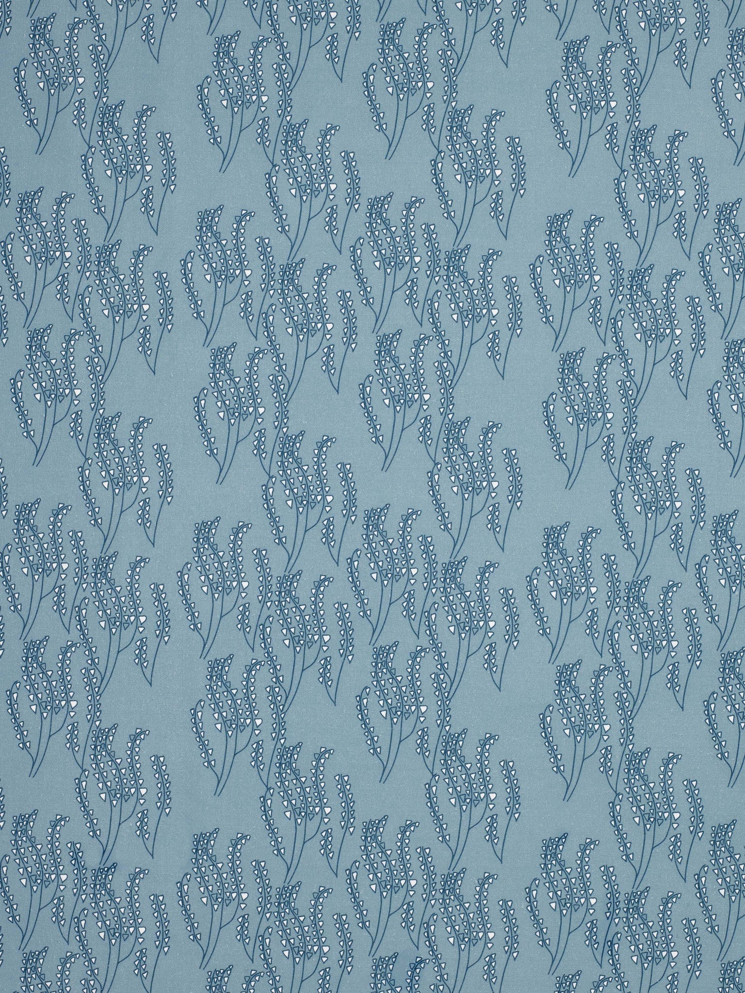 Maricopa Graphic Floral Pattern Cotton Linen Home Decor Fabric but he meter or by the yard in Light Chambray Blue for curtains, blinds, upholstery ships from Canada worldwide (USA)