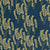 Maricopa Graphic Floral Pattern Cotton Linen Home Decor Fabric by the meter or by the yard for curtains, blinds, or upholstery in Dark Petrol Blue / Maize Yellow ships from Canada worldwide (USA)
