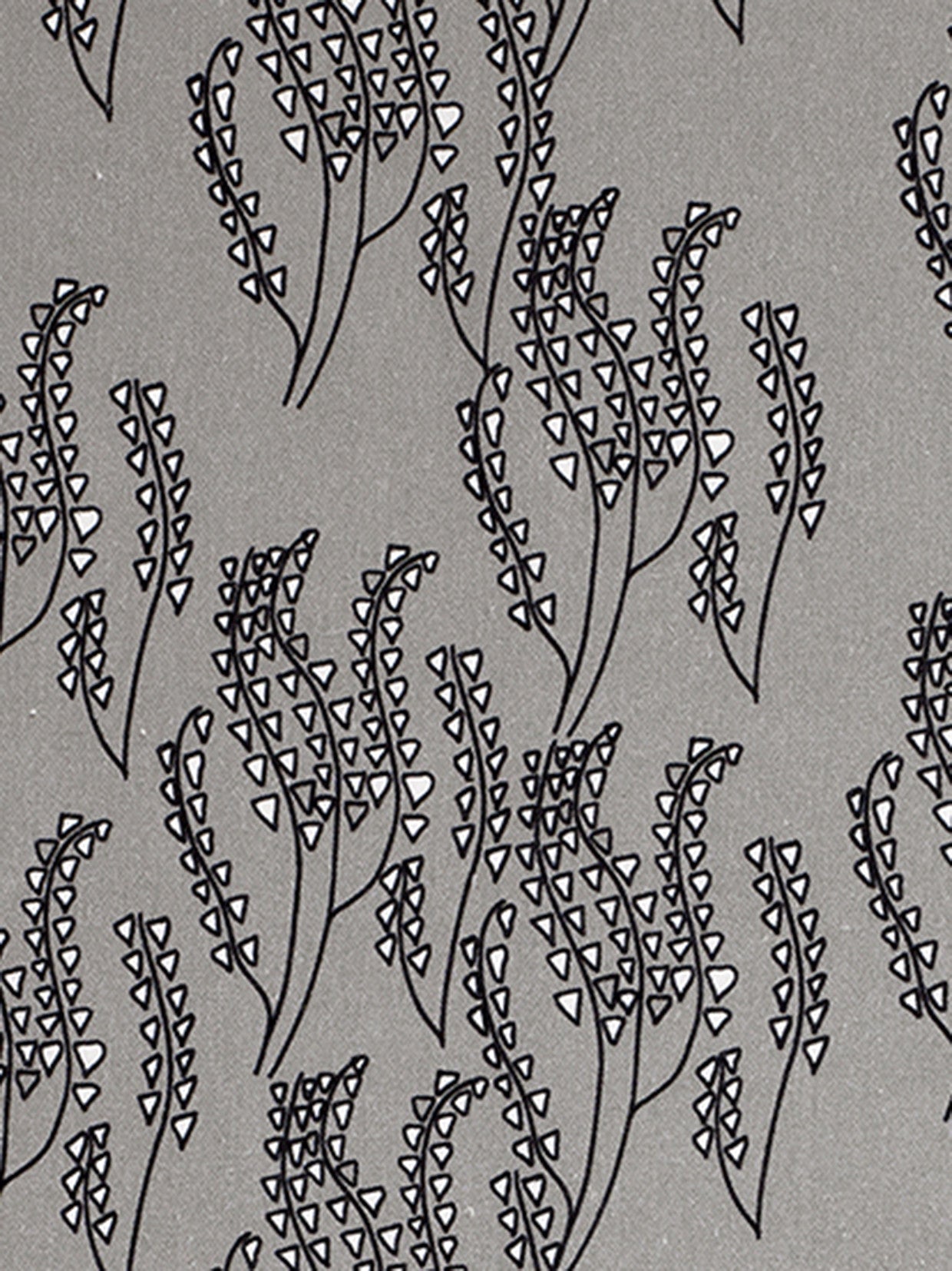 Maricopa Graphic Floral Pattern Cotton Linen Home Decor Fabric by the yard or by the meter for curtains, blinds, upholstery in Light Dove Grey - Black ships from Canada worldwide (USA)