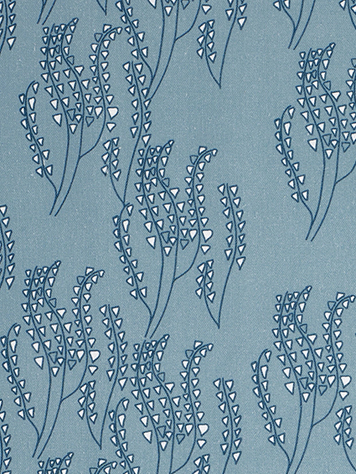 Maricopa Graphic Floral Pattern Cotton Linen Home Decor Fabric but he meter or by the yard in Light Chambray Blue for curtains, blinds, upholstery ships from Canada worldwide (USA)