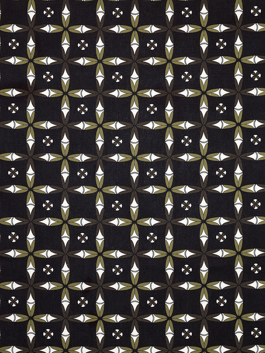 Navajo Ethnic Geometric Pattern Cotton Linen Home Decor Fabric by meter or by the yard for curtains, blinds, or upholstery - Black- ships from Canada (USA)
