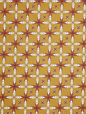 Navajo Ethnic Geometric Pattern Cotton Linen Home Decor Fabric by the meter or by the yard for curtains, blinds, upholstery - Gold - Canada (USA)