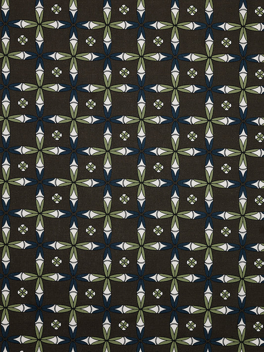 Navajo Geometric Ethnic Pattern Cotton Linen Home Decor Fabric by the meter or by the yard for curtains, blinds, upholstery - Stone Grey - Canada (USA)