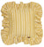Palermo Ticking Stripe Ruffle Decorative Throw Pillow in Mustard Gold 45x45cm 18x18"