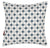 Pueblo Geometric Pattern Linen Cotton Cushion in Dark Petrol Blue