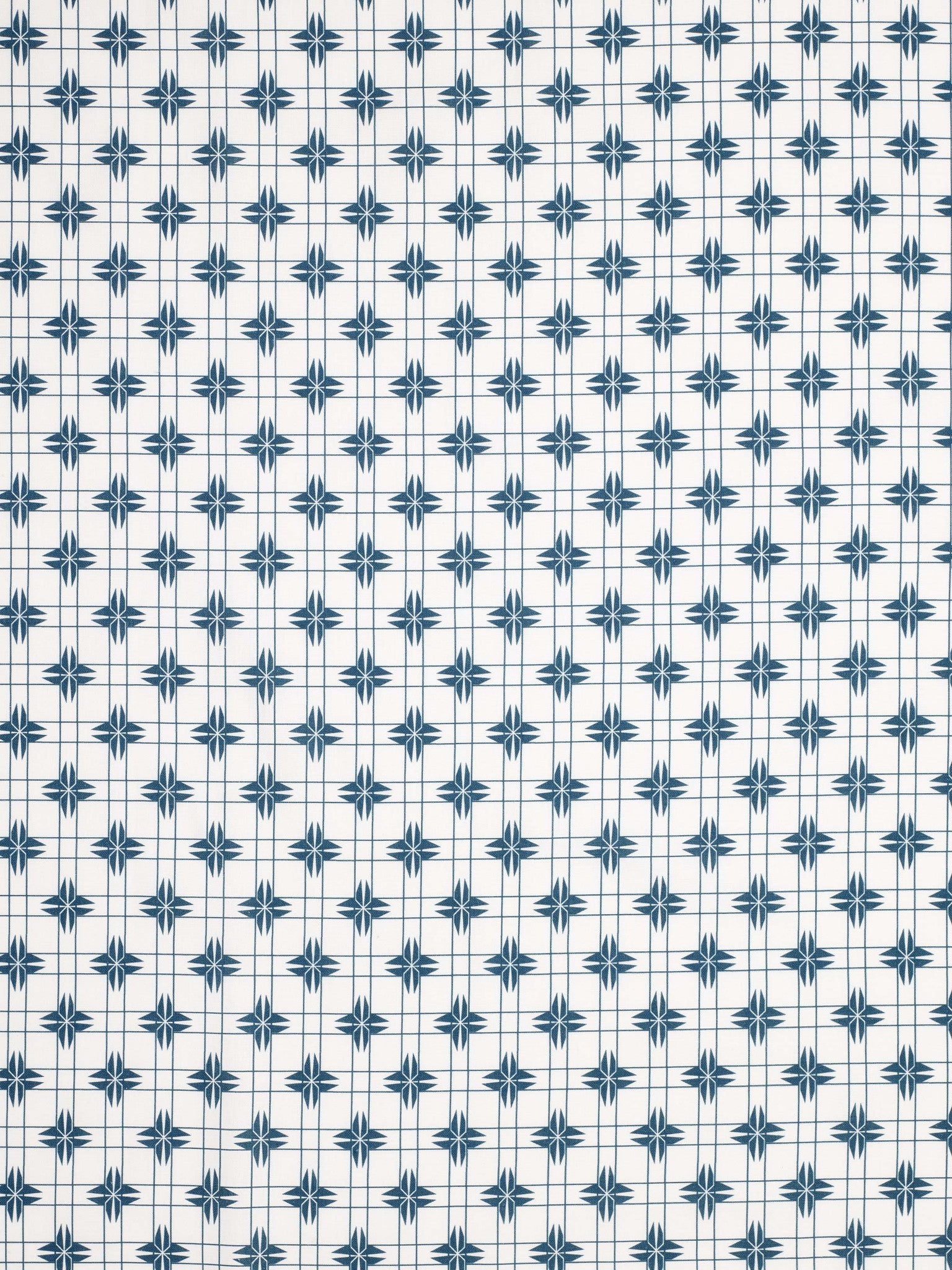 Pueblo Geometric Pattern Cotton Linen Home Decor Fabric by meter or yard for curtains, blinds, or upholstery - Petrol Blue ships from Canada (USA)