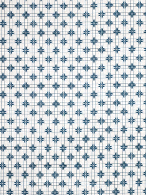 Pueblo Geometric Pattern Cotton Linen Home Decor Fabric by meter or yard for curtains, blinds, or upholstery - Petrol Blue ships from Canada (USA)