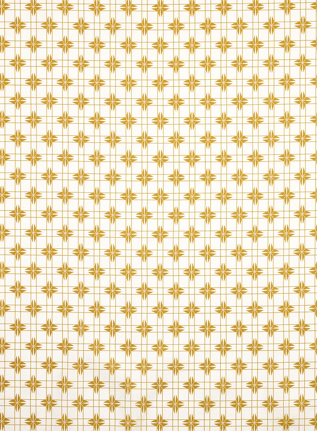 Pueblo Geometric Pattern Cotton Linen Home Decor Fabric by the meter or the yard - Gold- curtains, blinds, upholstery ships from Canada