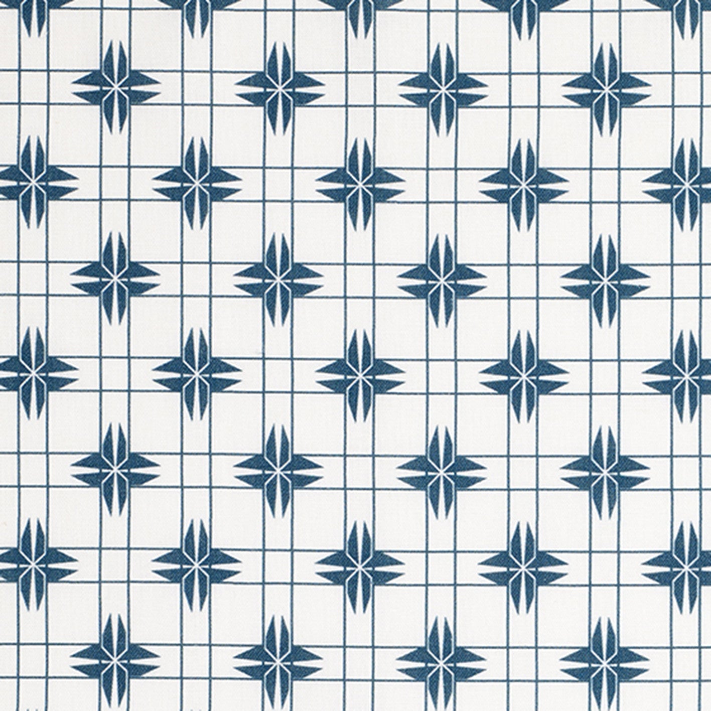 Pueblo Geometric Pattern Cotton Linen Home Decor Fabric by meter or yard for curtains, blinds, or upholstery - Petrol Blue ships from Canada (USA)