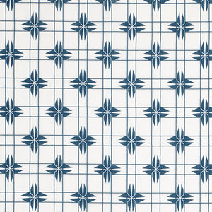 Pueblo Geometric Pattern Cotton Linen Home Decor Fabric by the yard or by the meter for curtains, blinds or upholstery - Petrol Blue- ships from Canada (USA)