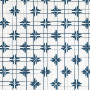Pueblo Geometric Pattern Cotton Linen Home Decor Fabric by the yard or by the meter for curtains, blinds or upholstery - Petrol Blue- ships from Canada (USA)