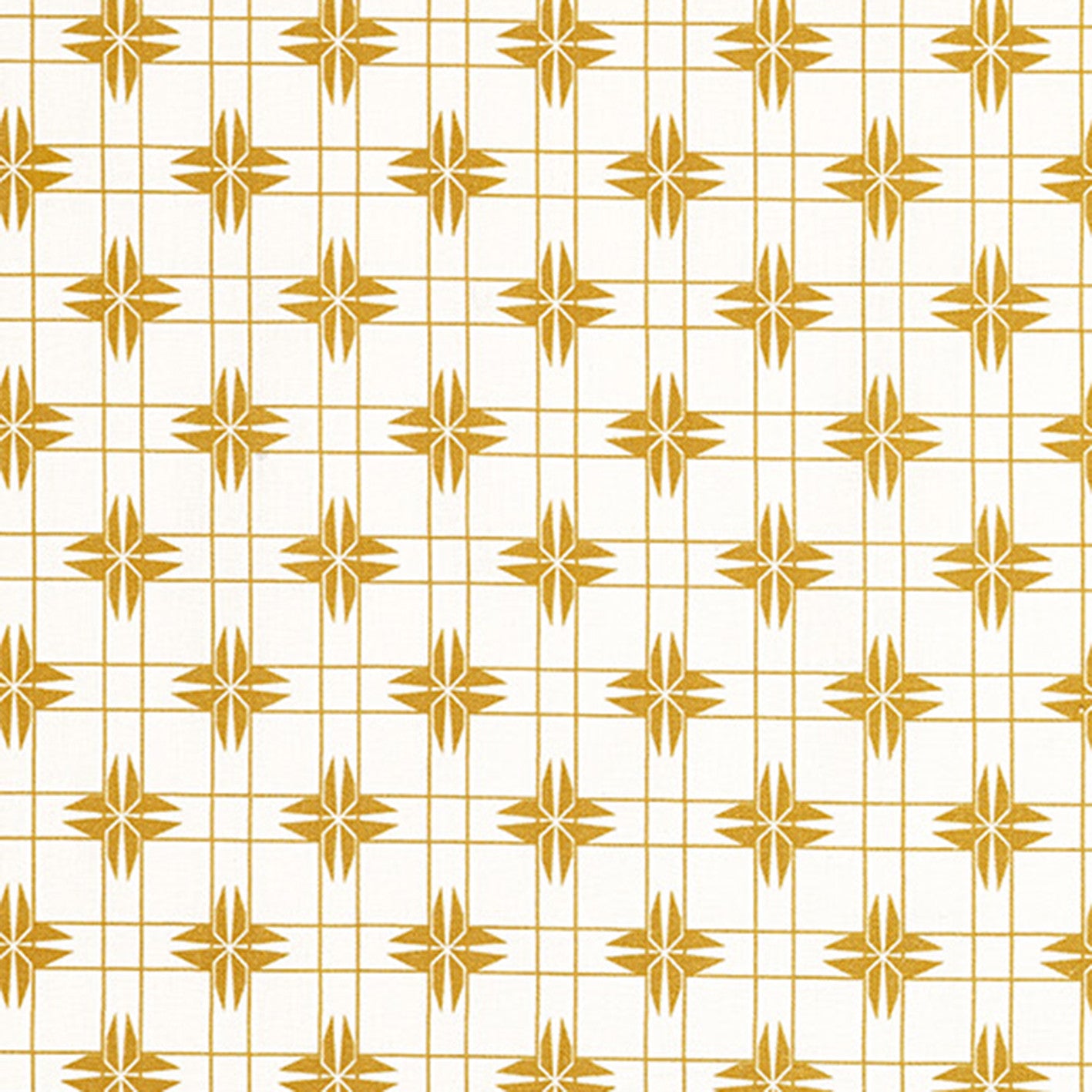 Pueblo Geometric Pattern Cotton Linen Home Decor Fabric by the meter or the yard for curtains, blinds or upholstery - Gold ships from Canada (USA)