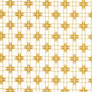 Pueblo Geometric Pattern Cotton Linen Home Decor Fabric by the meter or the yard for curtains, blinds or upholstery - Gold ships from Canada (USA)