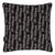 Graphic Adams Rib Pattern Linen Union Printed Throw Pillow in Black and White