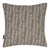 Graphic Adams Rib Pattern Linen Union Printed Decorative Throw Pillow in Light Dove Grey and White