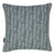 Graphic Adams Rib Pattern Linen Union Printed Decorative Throw Pillow in Light Chambray Blue and White