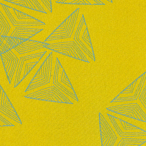 Sails pattern home decor interiors fabric for curtains, blinds and upholstery in Mustard Yellow and Sea Foam Green available by the meter or yard ships from Canada worldwide including the USA