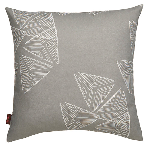 Stay Sails pattern decorative throw pillow in Dove Grey ships from Canada worldwide including the USA